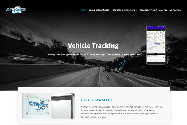 Ctrack website design in kenya